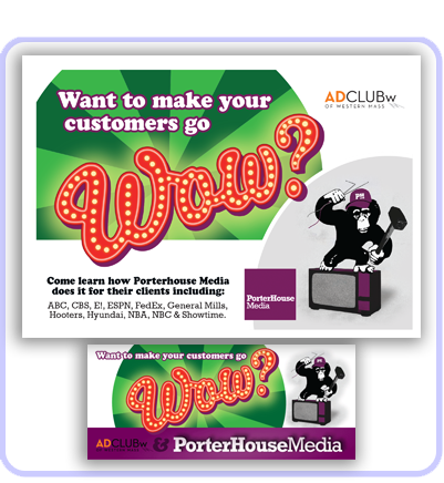 Advertising Club of Western Mass Postcard and Banner